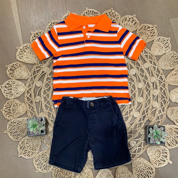 Matching set of polo shirt and shorts
